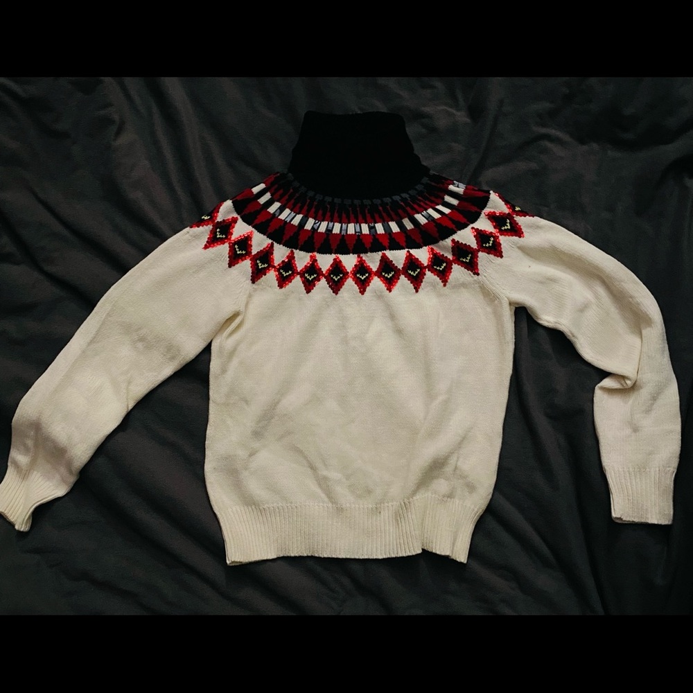 Casual Corner Holiday Mockneck Sweater